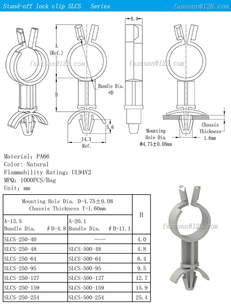 Push Mount Lock Loop Cable Clamp,Side Entry Twist Lock,Blind Hole Fir