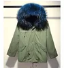 2017 Winter long type fox fur women&men warm raccoon big fur hooded parka down coats