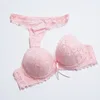 new design hot sexy girl in lace padded bra panty set photo