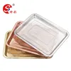 mesh serving tray rectangular stainless steel