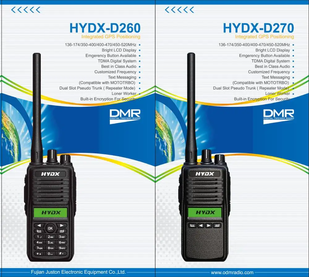 LCD Display Vocoder Tier I & II DMR Radio HYDX-D270 - Walkie Talkie ...