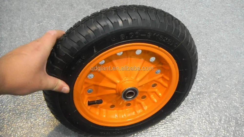 chinese supplier pneumatic tyres rubber wheelbarrow wheels 3.00-8