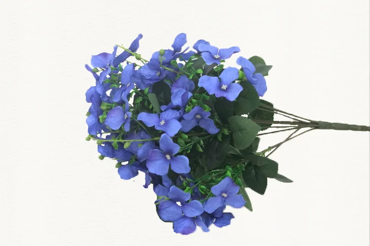 blue silk flowers
