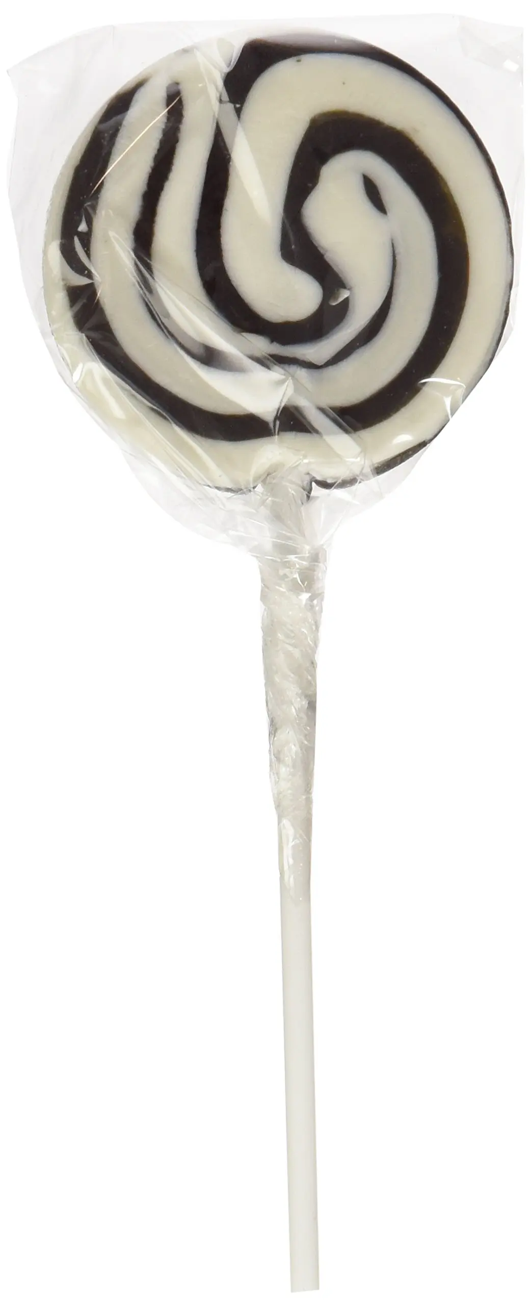 black swirl lollipops