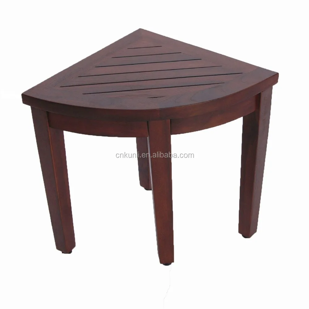 teak corner stool