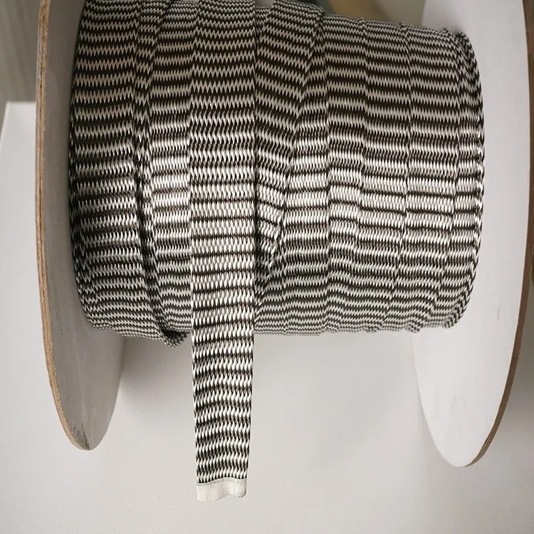 Carbon Fiberglass Braided Cable Sleeve Fiberglass Sleeving Cloth Roll