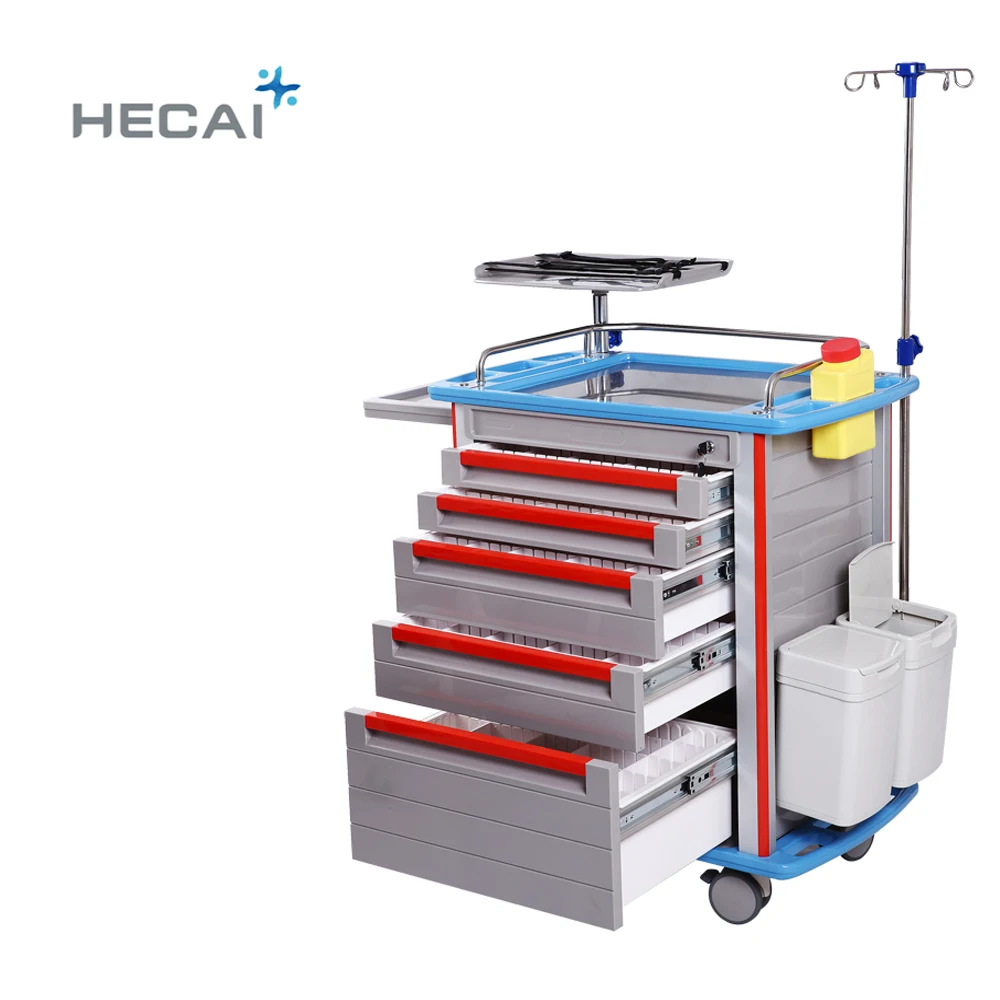 Ls850eb Hospital Emergency Trolley Crash Cart With Oxygen Holder Buy