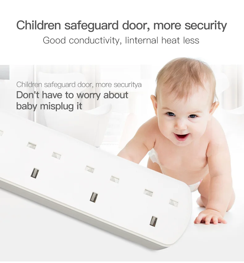 British Standard 4 gang electrical extension socket