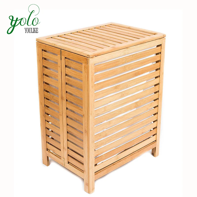 rectangular laundry basket with lid