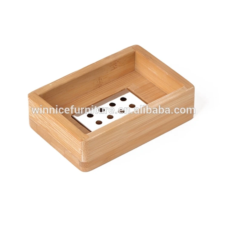 Bathroom Wood Soap Tray Holder Dish Storage Shower Plate Wash Box Container Jian