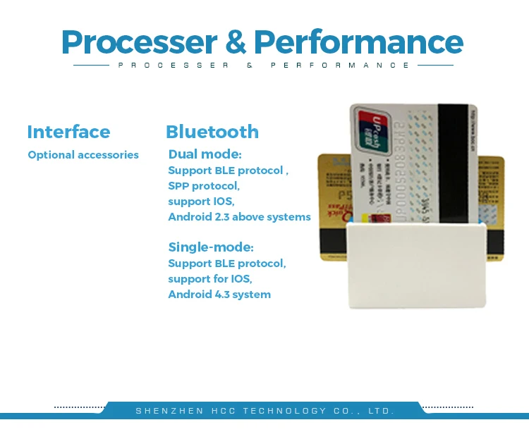 Cheap Mobile MSR IC POS Biometric Bluetooth Swipe Card Machine With Free SDK MPR100