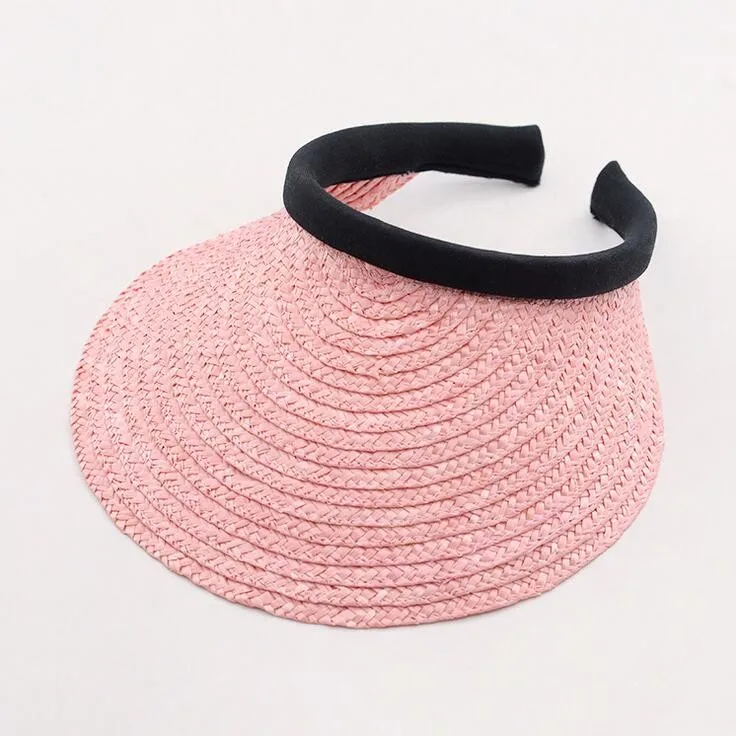 Foldable And Adjustable Straw Sun Visor Cap Brown Buy Sun Visor Cap