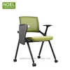 Top design foldable mesh training office chair for conference room with writing board and four wheels