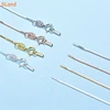 SLand Jewelry Manufacturer wholesale 925 Sterling Silver Crimp Tube End Spring Clasp Box Chain Necklace for Women thin