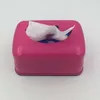 Rectangle Custom Printed Smile Plastic Mini Car Tissue Box Holders