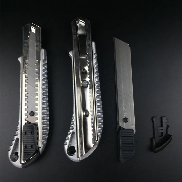 China Hot Sale Cutter Knife Aluminium Safety Box Paper Utility Knife