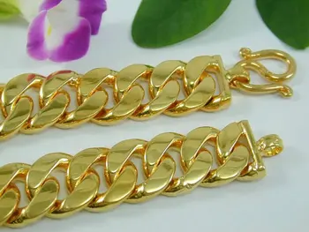 Thai Baht Style 22k Gold Plated Curb Link Bracelet Costume 18k 24k Product On Alibaba Thai Baht Style 22k Gold Plated Curb Link Bracelet Costume 18k 24k Product On Alibaba