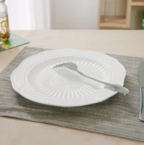 Europa porcelain white square wholesale dinner plates