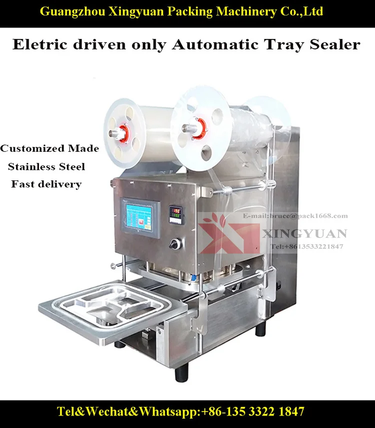 Electric Driven Automatic Food Tray Sealing Machine/meal Tray Sealer