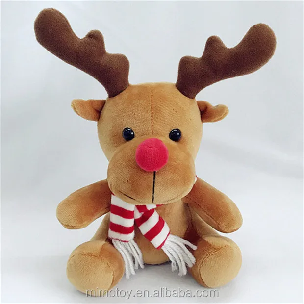 Cheap Plush Toy Deer Keychain Moose Keyring With Scarf Wholesale Mini ...