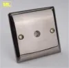 WK Gun Metal 1 Gang 2 WAy British / UK Type TV Socket