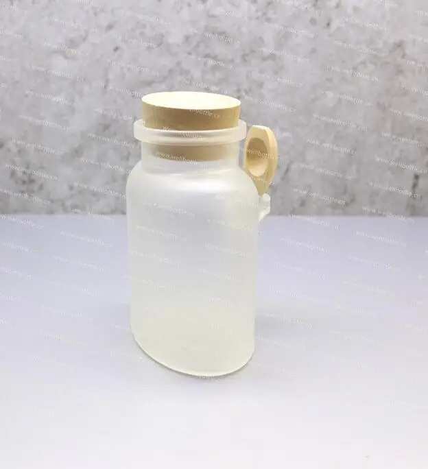 Empty 100g 200g 300ml 500ml Matte Plastic Square Bath Salt Bottle With