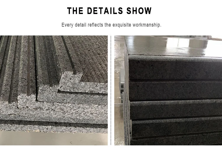 Samistone Natural Stone Stair Step Black New G684 Granite Steps with Rebated Edge