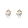 21782 xuping 6mm women earrings,14k gold color single stone earring designs stud earring, gemstone small stud earrings