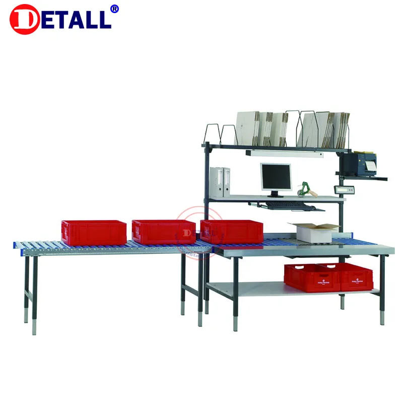 supermarket factory warehouse packing station production line the packing tale machine packing desk