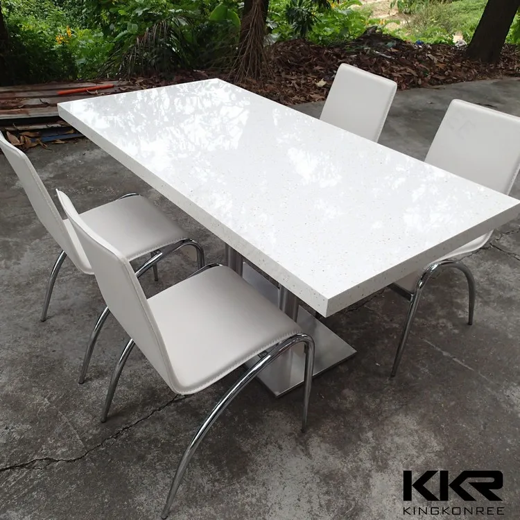 Korean Style Shop Counter Dining Table Design Round Marble Table Tops