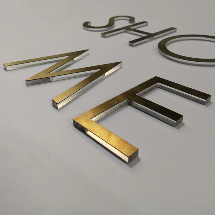 3d Clear Acrylic Mirror Gold Name Letters Sign Alphabet Signage Buy