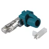 RF Coaxial Connector Car HSD Fakra Z Waterblue Crimp Female Jack 90 deg Right Angle Connector for Dacar 535 4-Core Cable