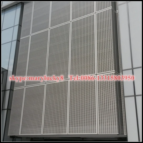 coating on material pvc Panel/exterior Perforated Metal Screen Perforated Facade