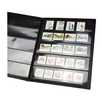 Black Leather Plastic Postage Stamp Collection Stock Book ...