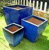 Green glazed planters - Large blue glazed pots - Outdoor garden ceramic pot - Vietnam pottery Manufacturer & Supplier, Exporter