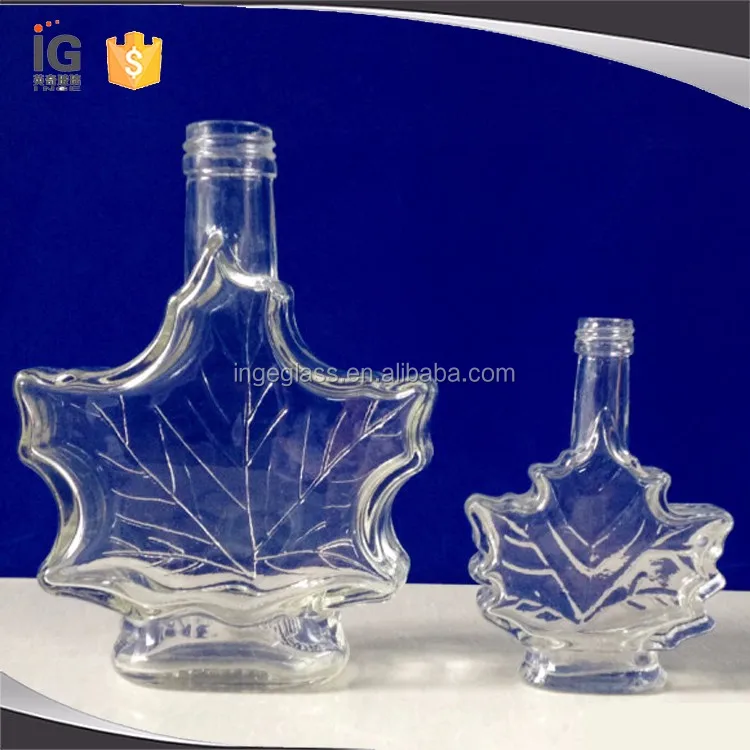Maple Leaf Shaped Clear Glass Syrup Bottle Buy Clear Glass Syrup