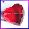 Thick Red Loose Push Button Crystal Heart 20*20mm Glass Gems Price