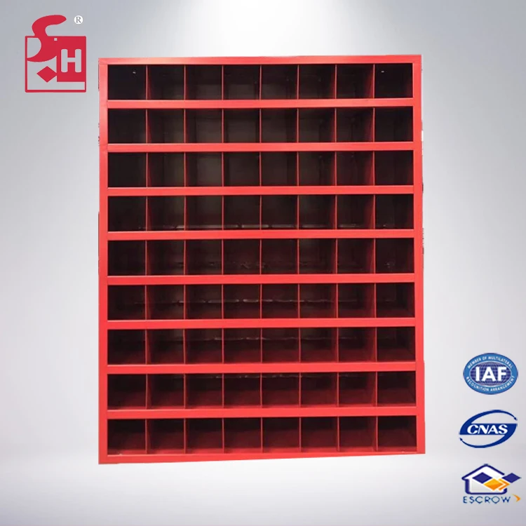 Metal Storage Bolt Bin Bule Red 72 Hole Bin 40 Hole Cabinet For
