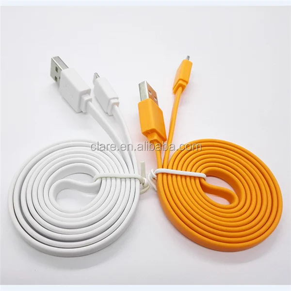 Colorful High Quality Flat Usb Cable Charging Data Sync Cord Cable For