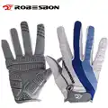 1 Pair ROBESBON Thin Style Full Finger Breathable Bicycle Gloves Bike Sport Gloves Motorcycle Cycling Bicycle
