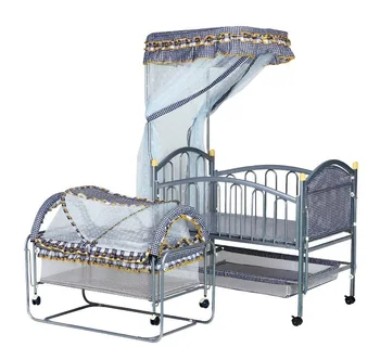 double bed with baby bed