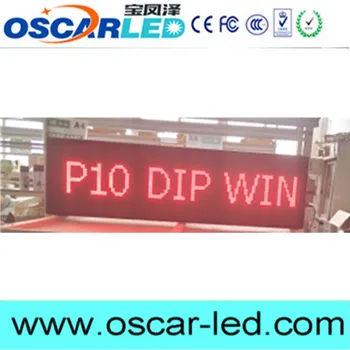 P10 DIP 1280*320mm window scrolling message led sign