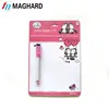 Pink color magnetic writing/drawing board sheet with pen for kids