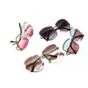 Polygonal Diamond Cut Clear Sunglasses Ladies Cat Eye Main Color Pink Rimless Sunglasses Diamond Sunglasses