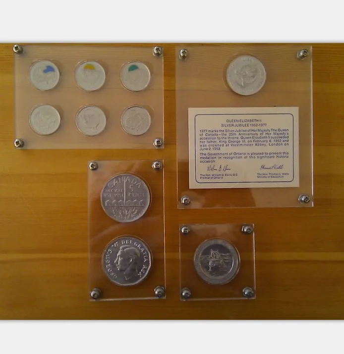 Custom Acrylic Coin Frame Museum Display Protect Wall