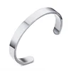 8mm blank C-shaped stainless steel bracelet Custom Engraved polished brushed plating Cuff blank flat bangle