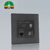 Good Quality Guangzhou Shenmao Smart home 3 gang Touch screen wall network Metal switch with master Satin Chrome