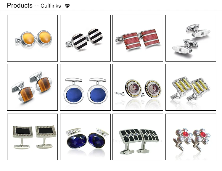 Wholesale Tie Clip Replica Designer Stainless Steel Cufflink Blank Finding