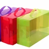 Custom high quality drop front shoe box, clear plastic shoe box packaging