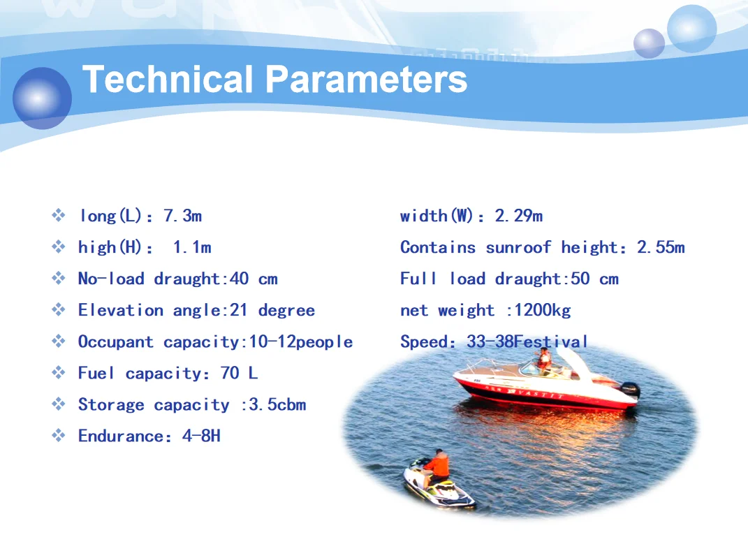 7.3m Luxury Yacht Boat Ce Ship Inspection Certificate,Ship Owner